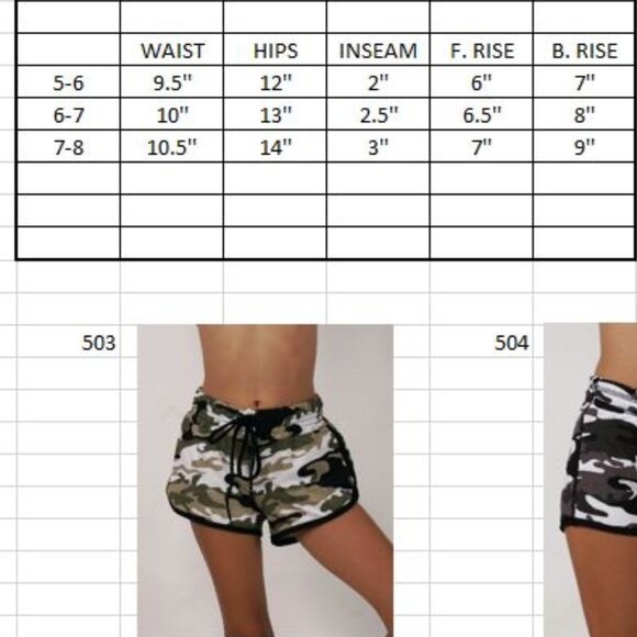 Kids camouflage shorts with drawstring - Picture 3 of 3